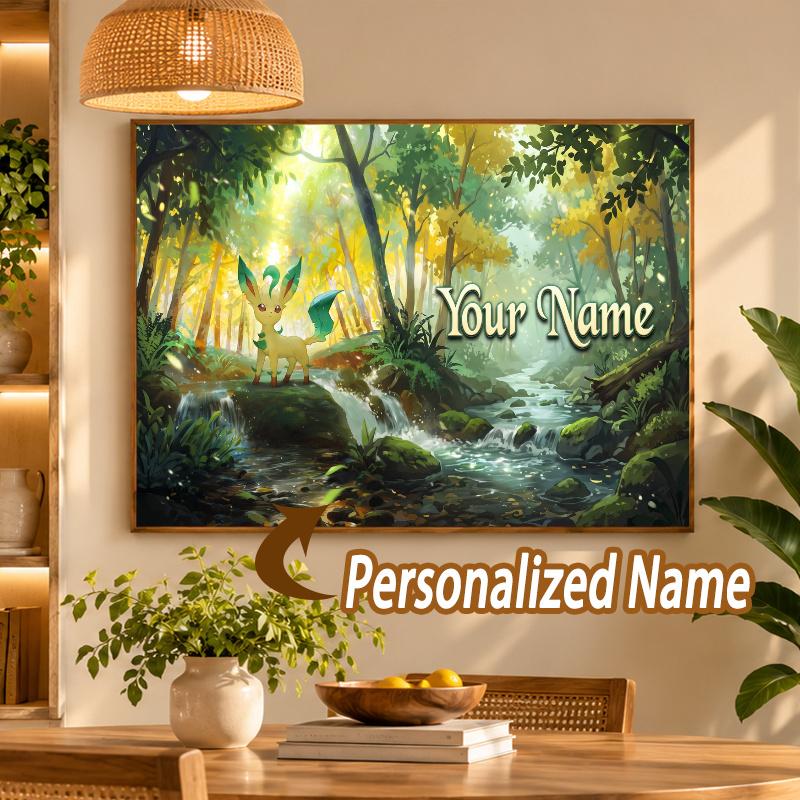 Leafeon Custom Name Diamond Painting Personalized 5D Full Drill DIY Diamond Art Home Decor