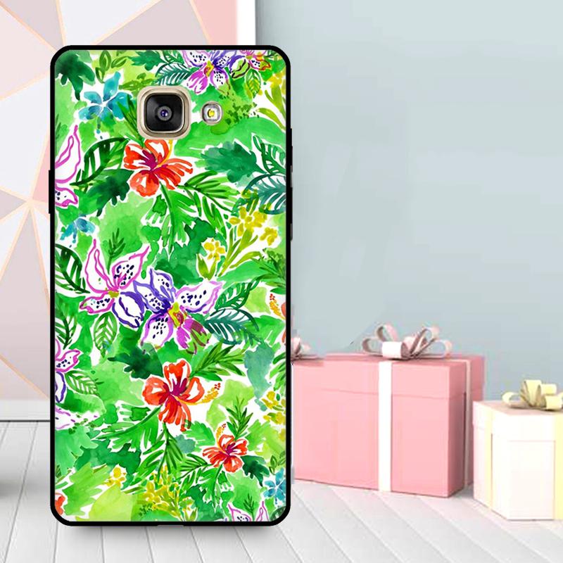Tropical Aloha Hibiscus Pattern Case For Samsung Galaxy A3 A5 2016 2017 A6 A7 A8 A9 2018 J1 J3 J4 J5 J6 Plus J7 J8 Cover