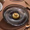 Irregular Glass Tableware Dessert Plate Serving Plate Pasta Dish Snack Dish Sushi Plates Restaurant Molecular Cuisine Tableware
