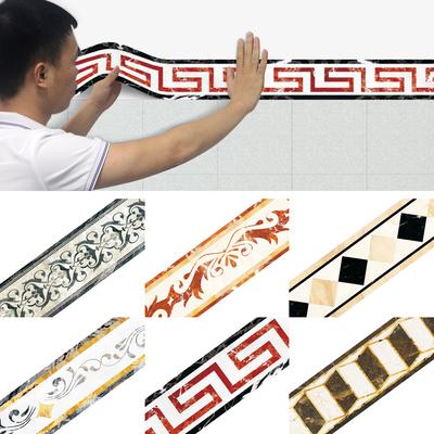 Verwijderbare vloerrand zelfklevende tegelstickers Peel Stick woonkamer waterdichte muurdecoratie lijnstickers keuken badkamer