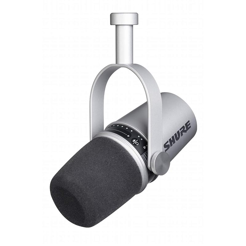 

SHURE Sure MV7 podcast microphone MV7-S-J dynamic microphone cardioid unidirectional USB XLR wired noise removal delivery streaming YouTube recording