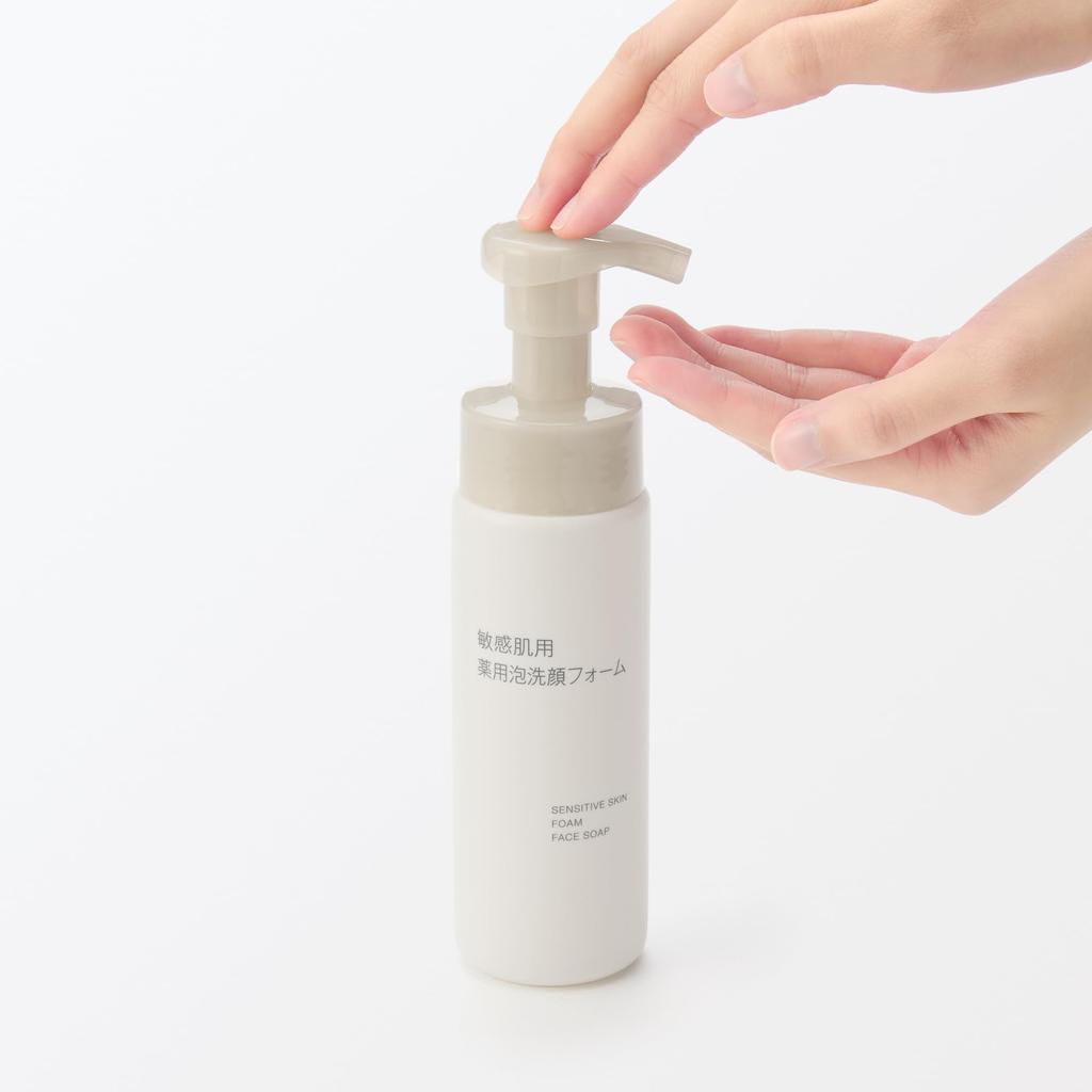 MUJI Medicated Foaming Facial Cleanser for Sensitive 84935947 Skin, 200mL,