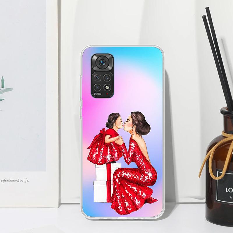 Woman Fashion Girl Super Mom Baby Phone Case For Xiaomi Redmi Note 15 13 14S 14 Pro Plus 12S 11S 10S 12 11E 10 11T Art Fundas Ba