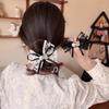 Hair Rope High Elasticity Lace Ribbon Bow Imitation Pearls Rhinestones Decor Hair Tie