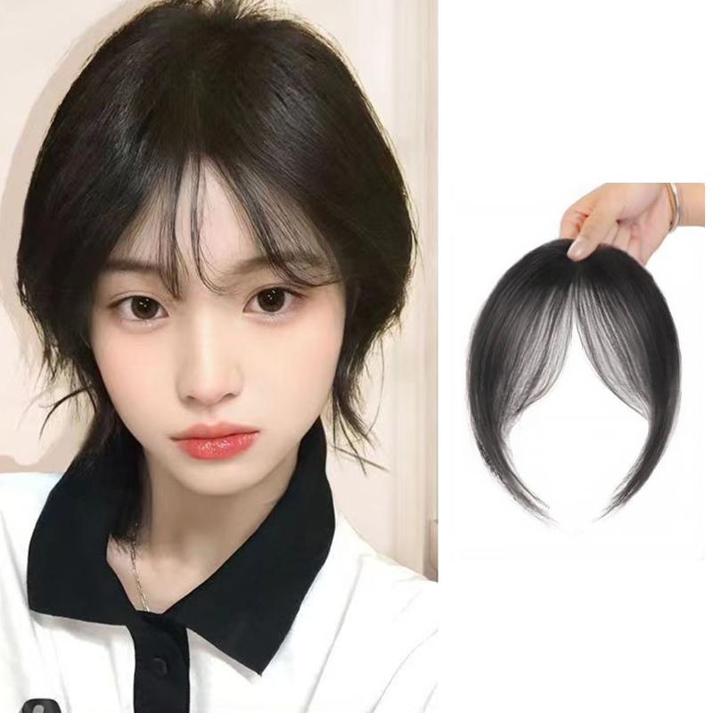 Air Bangs Wig For Women Natural Forehead French Fake Bangs Patch Seamless Bangs