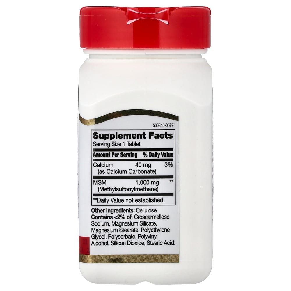 21st Century Sentry MSM Methylsulfonylmethane 1000mg 90 Tablets