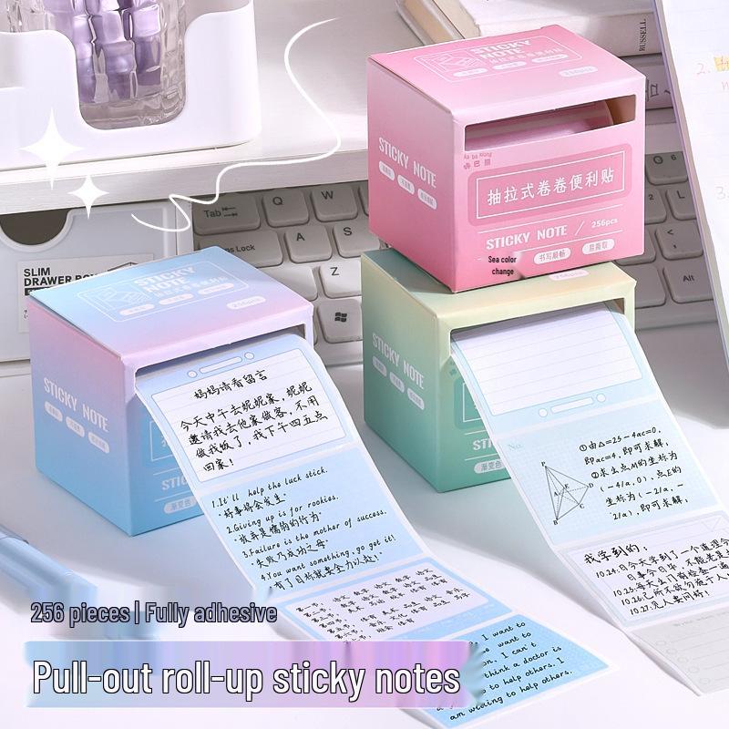 Gradient Color Sticky Notes - Full Adhesive Index Tabs for Students
