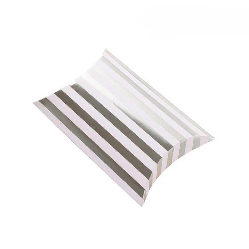 

Подушка бумажная коробка крафт-бумага упаковка конфет коробка бронзовая полоса горошек DIY ювелирные изделия свадьба вечеринка рождественский подарок упаковка 50PCS