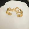 Personalized Hollow Heart Cuff Bracelets Stainless Steel Glod Plated Women Custom Name Letter Fashion Jewelry Bracelets Bangles
