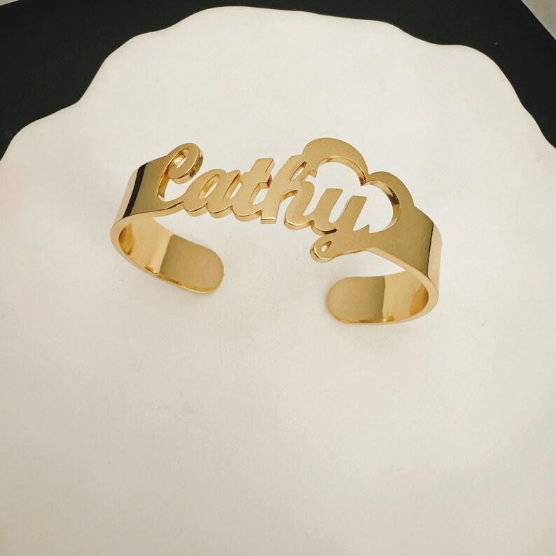 Personalized Hollow Heart Cuff Bracelets Stainless Steel Glod Plated Women Custom Name Letter Fashion Jewelry Bracelets Bangles