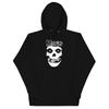 Misfits - Felpa con cappuccio Teschio Classico - Felpa Pullover Casual Nera Nuova