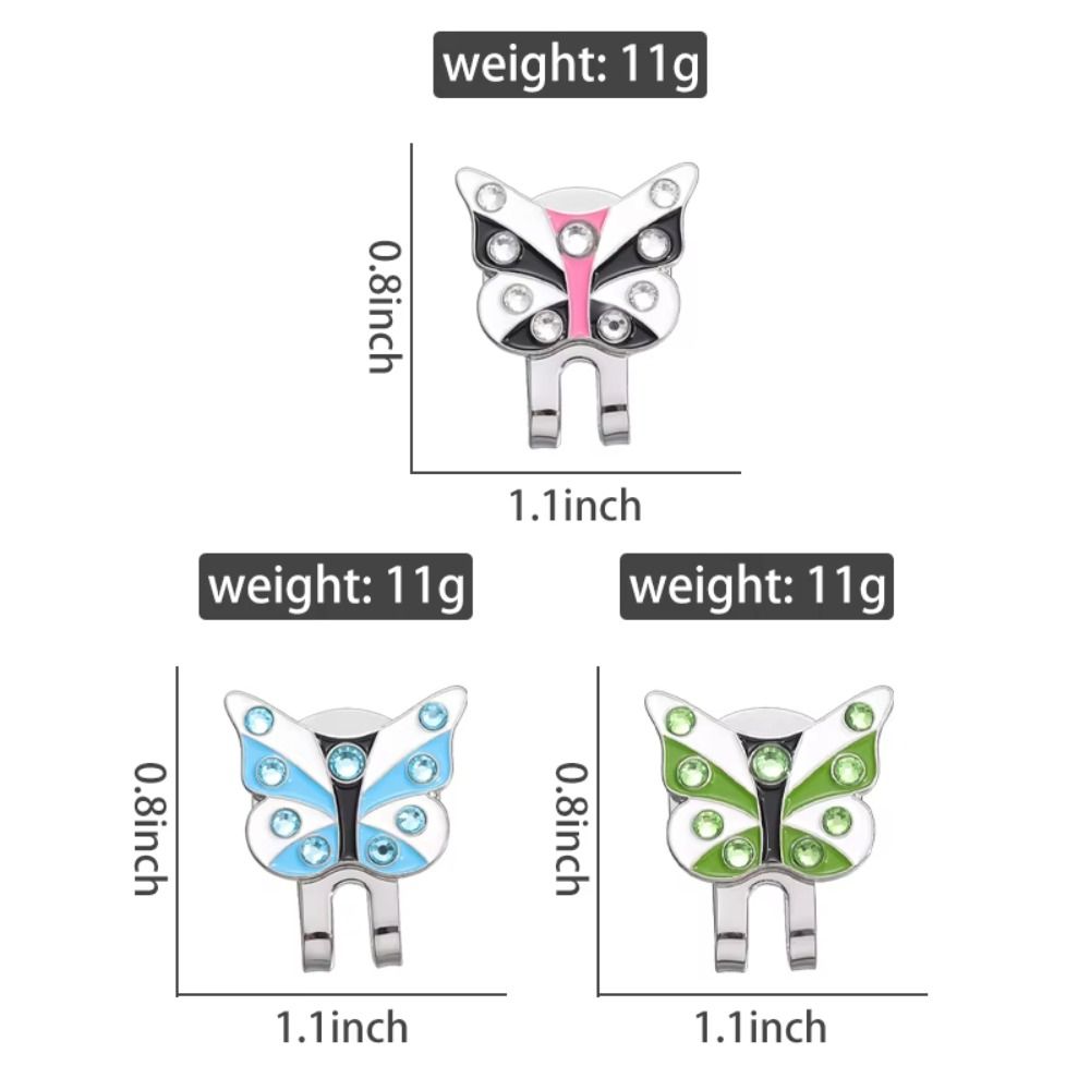 Magnetic Golf Cap Clip Butterfly Shape Golf Hat Marker Golf Ball Marker  Baseball Hat