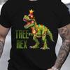 Unisexs 3d Christmas Tree Rex T Shirt For Summer Casual Round Neck Shor Vintage Fashion Designer Clothes