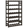VidaXL Wine Rack for 42 Bottles Black Solid Pine Wood 373403