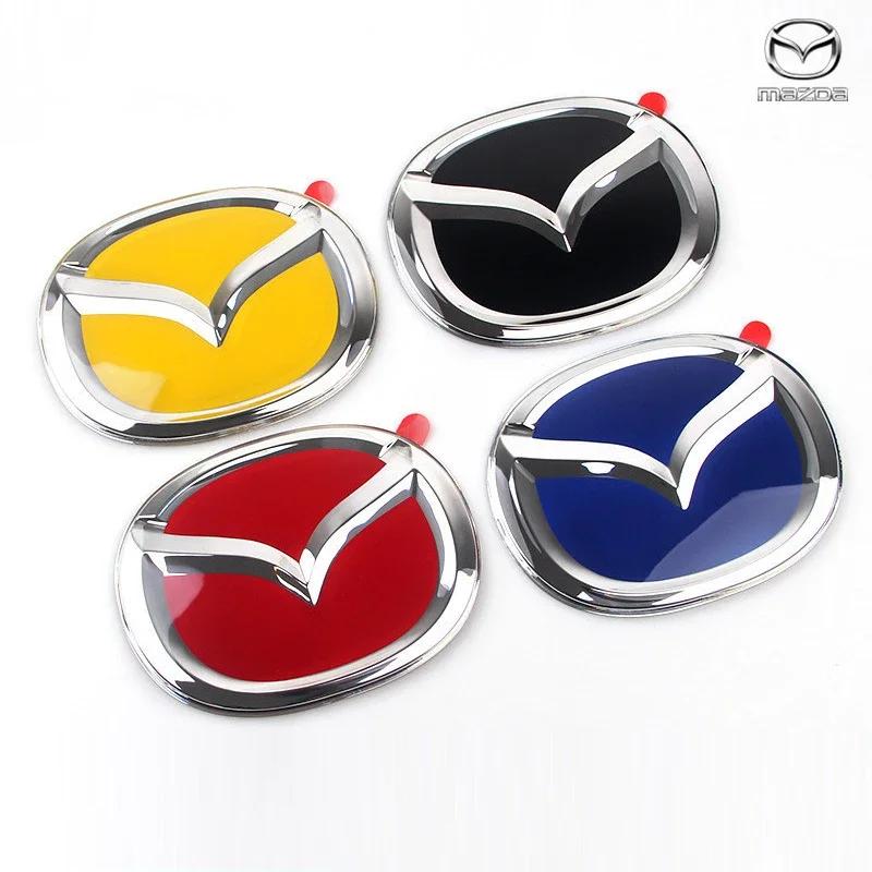 Car PMMA Emblem logo 104mm 140mm for Mazda 3 5 6 7 8 Front Grille Rear Tailgate Badge Chrome Decoration Automobiles Refitting