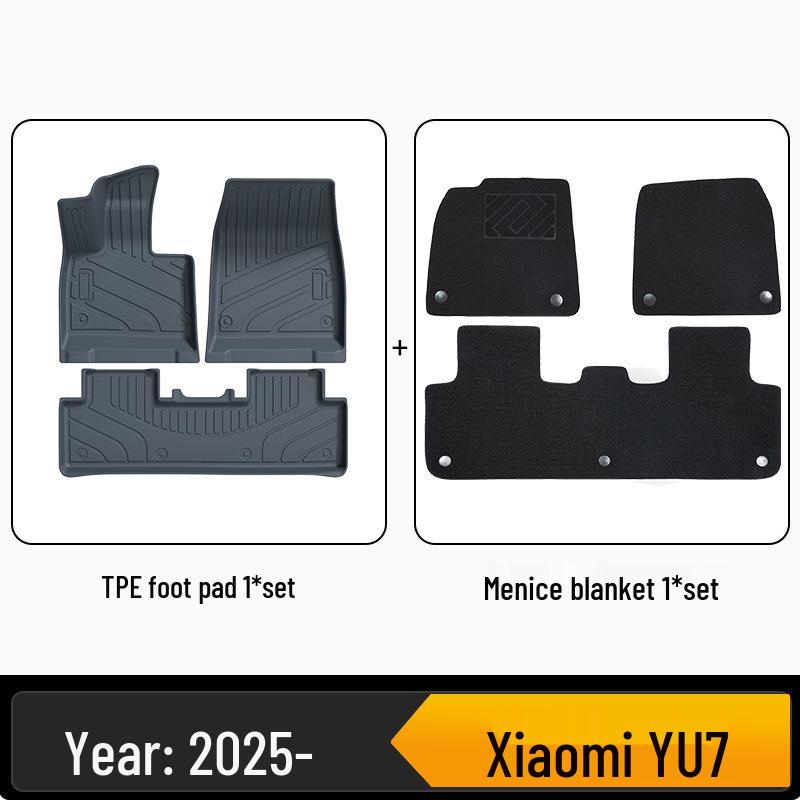 TPE Floor Mats for Xiaomi YU7 - Eco-friendly, Odorless, Color-Matching Interior.