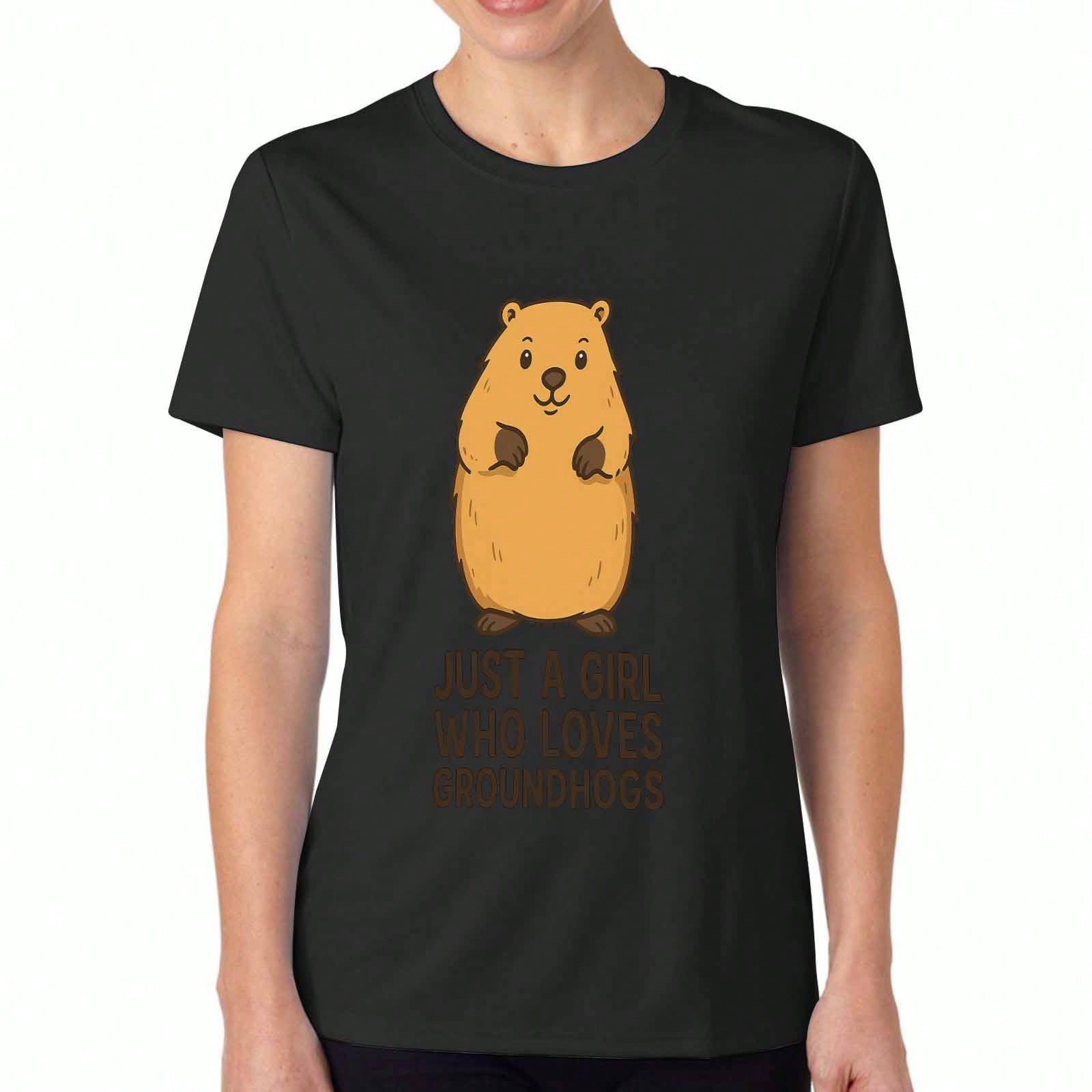 Groundhog Expert Women s Cotton T Shirt, Premium Cotton Graphic, Durable Long Lasting, Cute Casual Fashion Tee, Ideal For Animal Lovers And Groundhog S разноцветный
