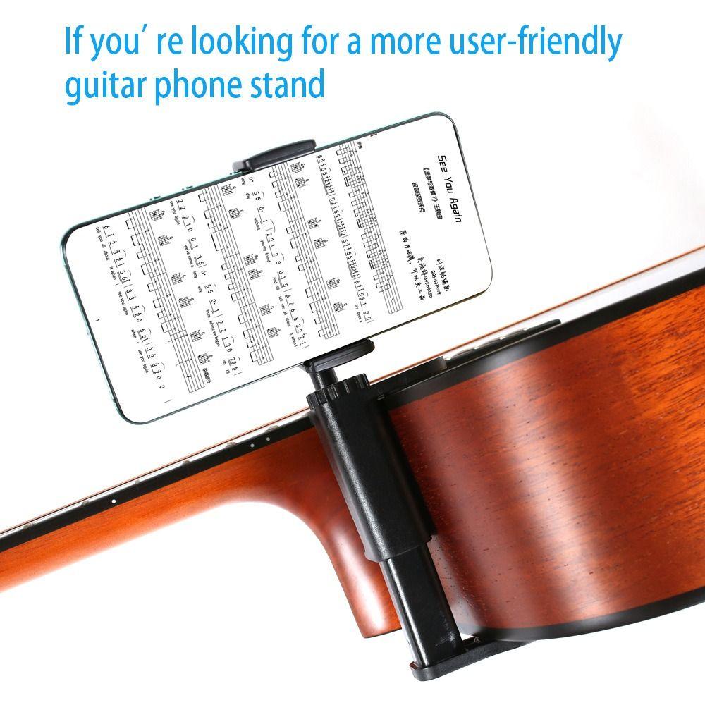 Clamp-Based Guitar Smartphone Mount Hands-Free Guitar Camera Clamp During Practice