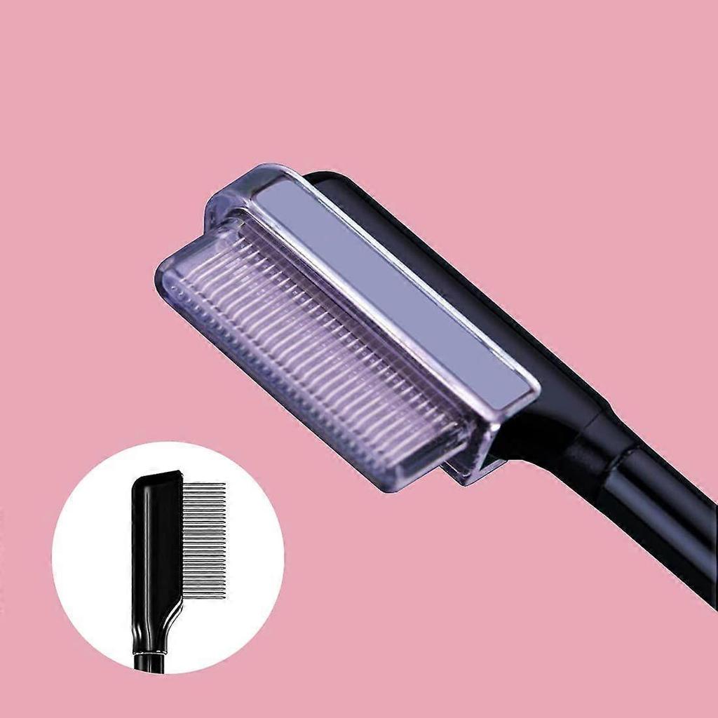 2Pcs Eyelash Separator, Eyelash Comb Lash Brush Separator, Lash Comb Eyelashes Curler Makeup Mascara Applicator, Eye Makeup Brush Tools, Metal Teeth