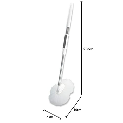 Azuma Industrial Smart Bathtub Cleaner FM, with a Retractable Handle, Magnetic Closure, and Magnetic Storage. Removes Dirt with Just Water, Drains Eas