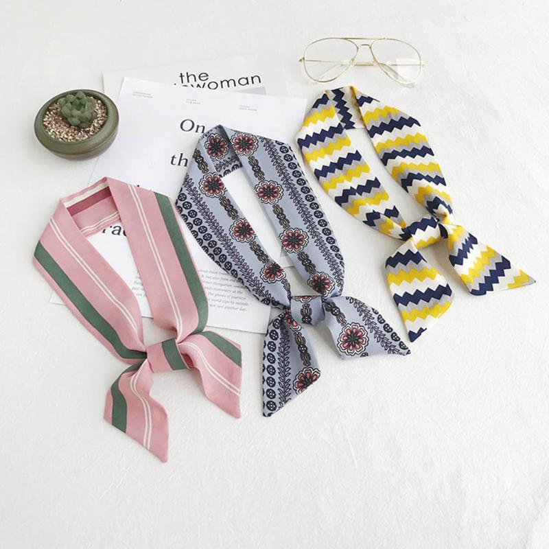 Buy MultiUse Fashion Faux Silk Scarf Twilly Wrist Head Band Bag Ribbon