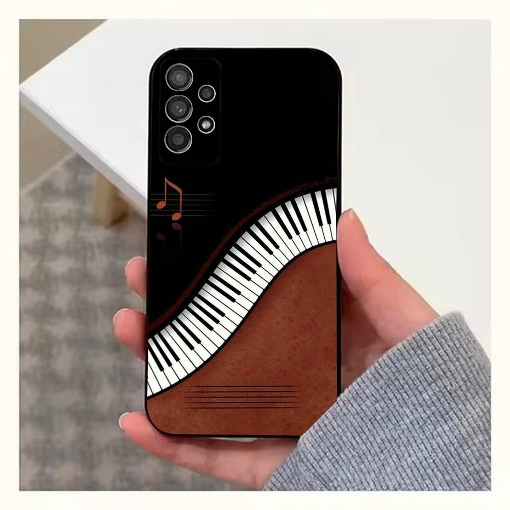 Piano Music Art Case For Samsung S10,Plus,S9,S22,S25,Ultra,S24,S21,S20,S23,FE,Lite,Soft Silicone Black