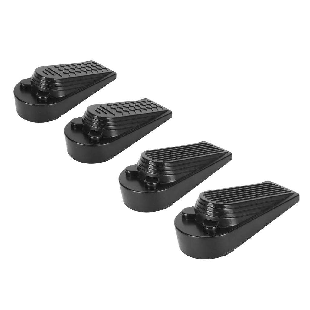 2 Sets Door Stoppers Prevent Collision Minimalist Black Heavy Duty Stackable Door Stops with Base Fo