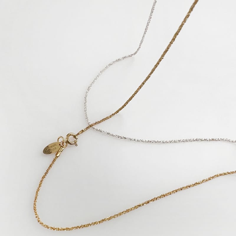 August Harmony [silver925] Daily Sparkle Necklace / 2color