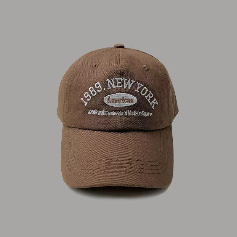 Deep top big head circumference letter baseball cap women's versatile fashion embroidery sunscreen showing face small eaves sunshade cap