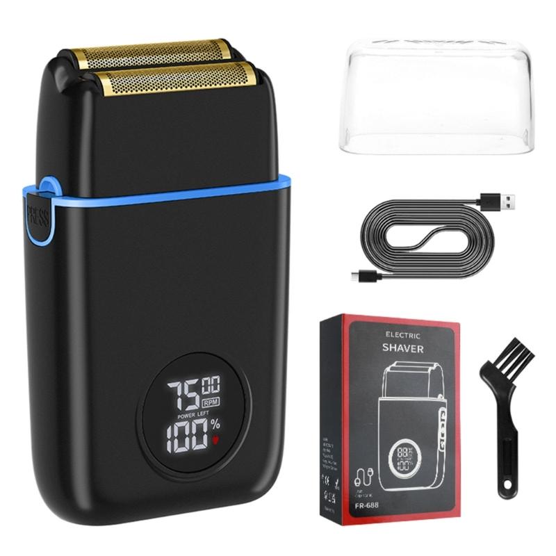 

Men s Cordless Rechargeable Foil Shaver Double Electric Razors with Long Battery Life USB Charging Beard Trimmer 1