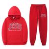 Letter Print Hoodie Sweatpants Set Men Women Casual Tracksuit Long Sleeve Sportswear