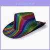 Regenbogen Cowboyhut Eva Bunt Glitzer Kostümzubehör Für Halloween-Partys