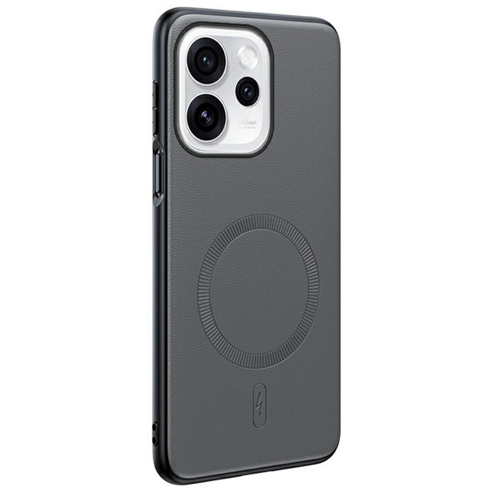 Dla Oppo Reno15 5G (Światowy)/Reno15c 5G (Chiny) Magnetyczne Etui Pokryte Skórą TPU + PC Pokrowiec na Telefon