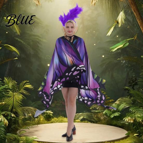 Stage Performance Accessory Halloween Butterfly Wings Costume for Women Adults Creative Festival Cape Wing Fairy Music Festivals Cosplay Party