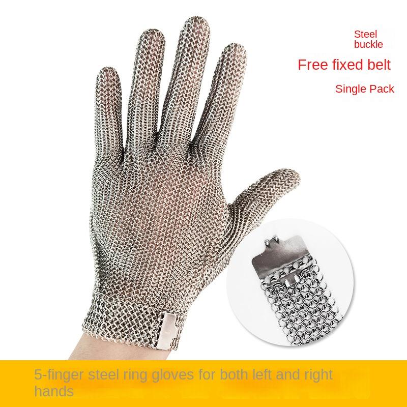 

1 шт. Перчатка из нержавеющей стали, стойкая к порезам, перчатка из нержавеющей стали 304, стойкая к порезам, металлическая сетка для кухни мясника S
