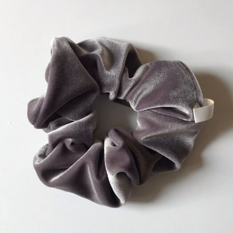 Oar Vintage Velvet Volume Scrunchie[Charcoal]