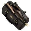 Coach Brown Signature Canvas Mini Rowan Duffle Bag with Leather Trim & Gold Hardware for Daily Use