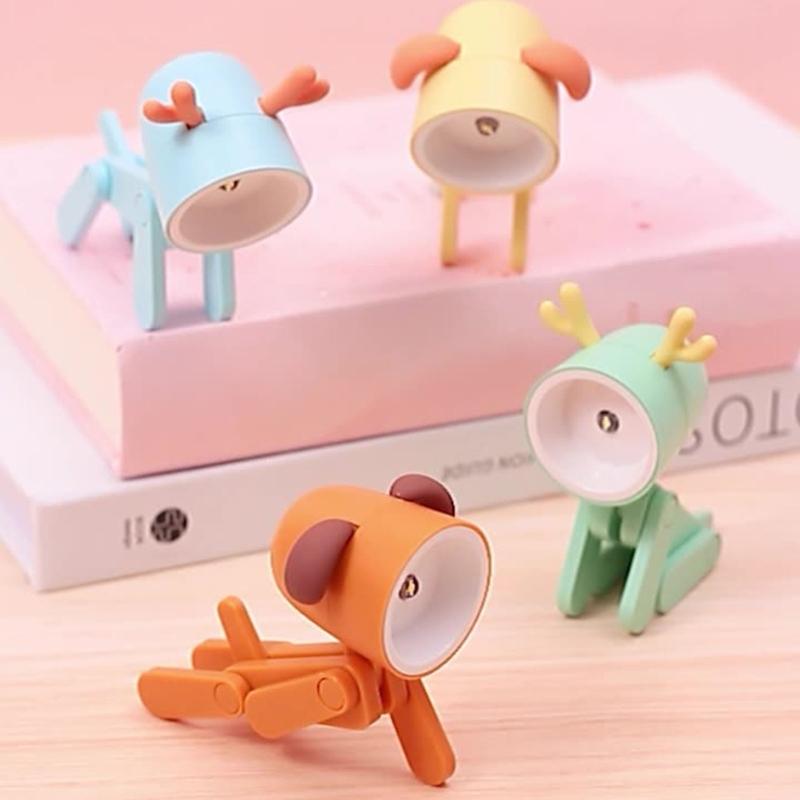 Mini Puppy Desk Lamp for Night Reading Deer Night Light Table Lamp Cute Table Pet Puppy for Baby Girl Women