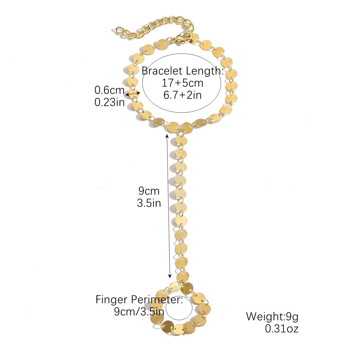 

Европейский и американский нишевый темперамент, кольцо-цепочка на палец, персонализированный трехслойный браслет на палец с пайетками и кристаллами