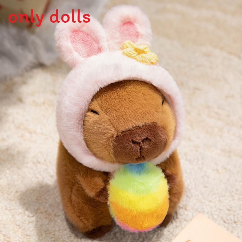 

Capybara Plush Toy With Hood For Kids Gift Souvenir рожевий