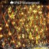 Low Voltage Dark Green Wire Starry Outdoor Christmas Tree String Lights