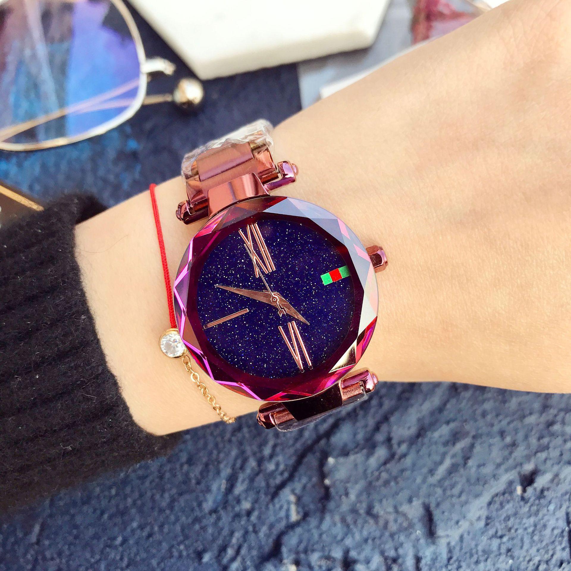 

Часы Starry Sky, универсальные женские часы со стальным ремешком, модные кварцевые часы со стальным ремешком для женщин