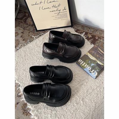 Jinmi Soft-soled British Style Small Leather Shoes Women's New Autumn Student Retro Loafers One-pedal Jk Single Shoes
