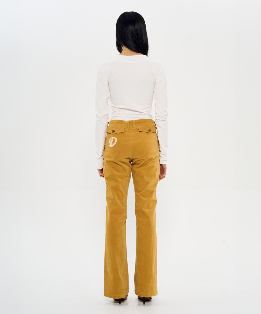 Woldeudillema Boucle Embroidery Boot-Cut Pants (Velvet Gold)