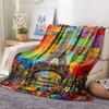 Paris Eiffel Tower Print Flannel Blanket, High quality Comfortable for All Seasons, Home Decor, Warmth and Comfort, Perfect for Christmas Gifts82