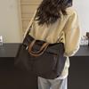 Two Pockets Women Shoulder Tote Bag Nylon Large Capacity Handbag Gift Commuting Handbag  College