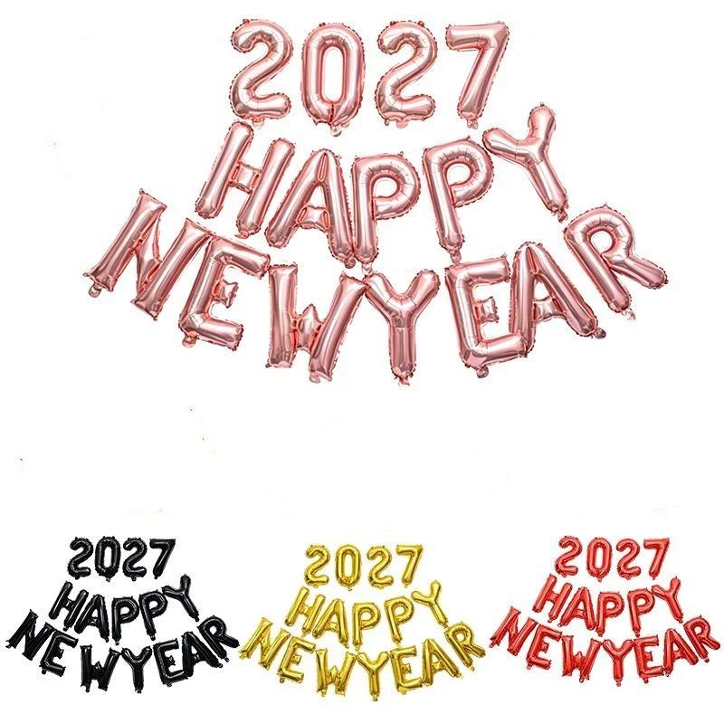 2027 Number Balloons 16In Large Number Foil Balloon 2027 New Year Christmas Graduation Birthday Party Decoration