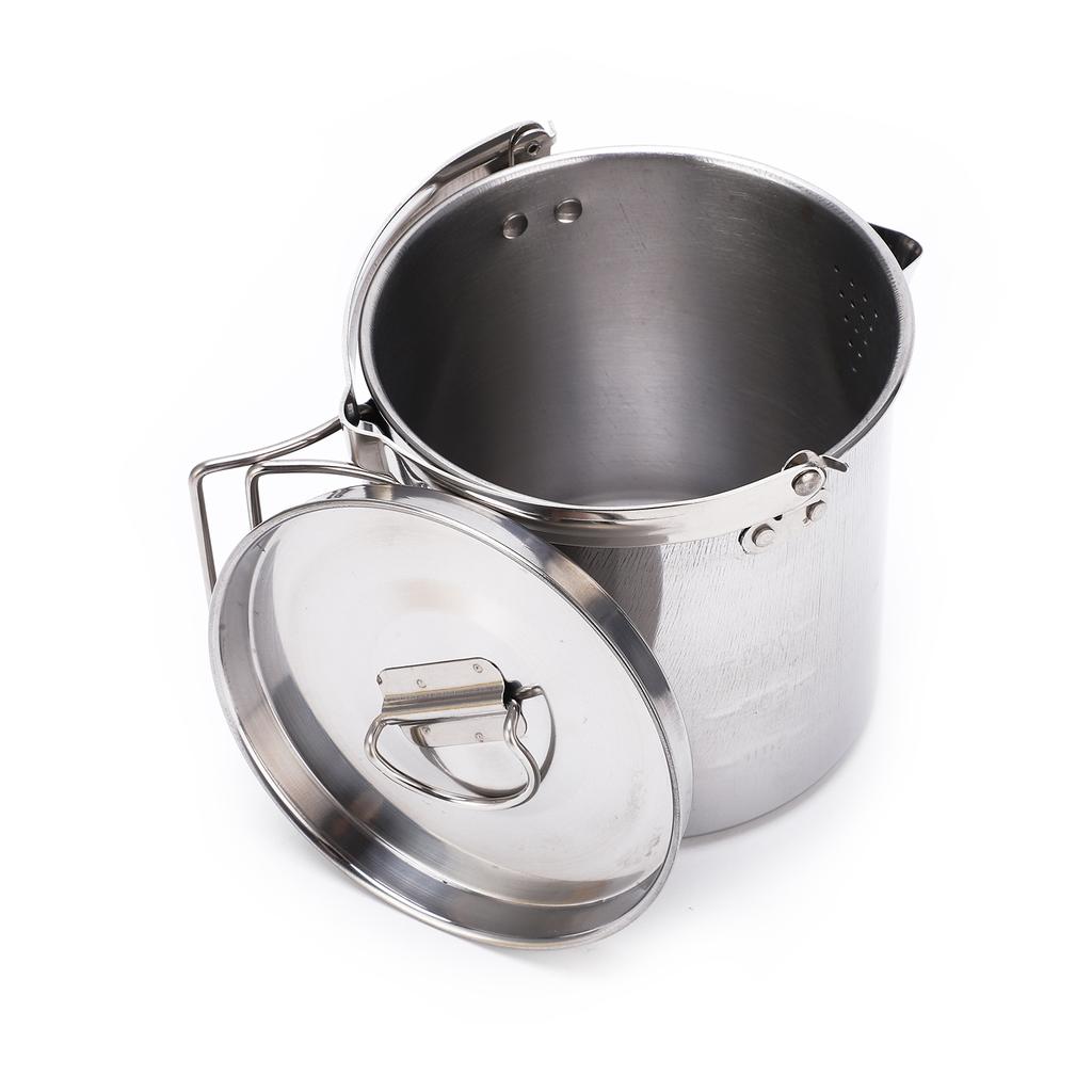 Camping Kettle Stainless Steel HeatResistant Anticorrosion Durable Sturdy Portable Hiking Pot