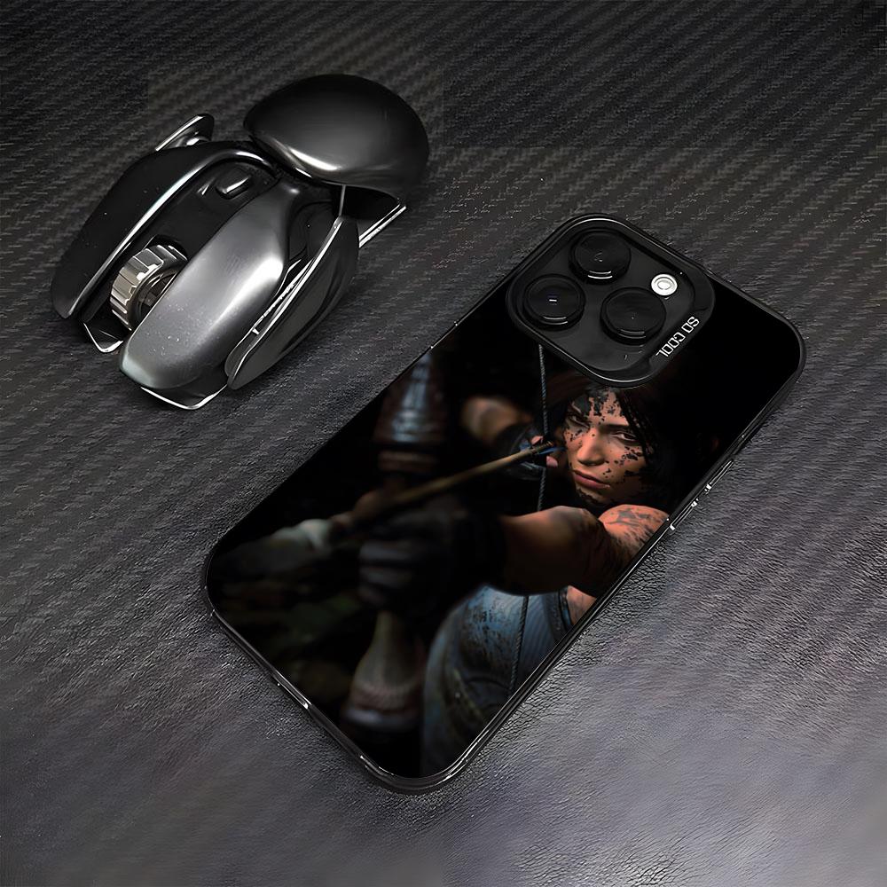 T-Tomb R-Raider Phone Case For IPhone17 Air 16 15 14 Plus 13 12 11 Pro 7 8 XS Max XR Silver Black Bumper Case
