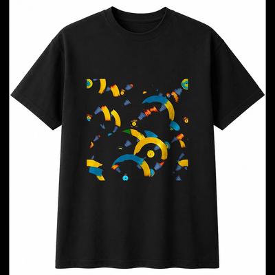 Vinyl Record Torn Retro Mens T-Shirt Black 100% Cotton Engineering Printed